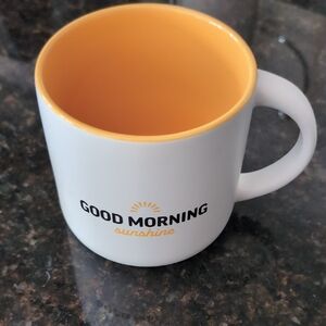 Good Morning Sunshine Over Easy Mug White and Orange